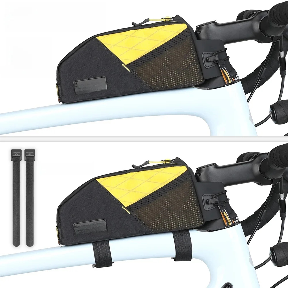 AliExpress Rhinowalk Bike Top Tube Bag Water-Resistant Bicycle Frame Pack Screw Or Strap Fixing Cycling Bikepacking Fit For Mtb&Road Bike