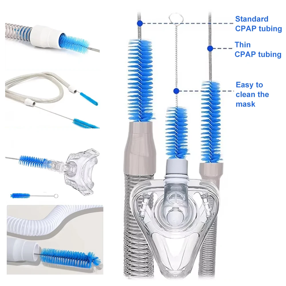 

1Set CPAP Mask&Tube Cleaning Brush Brush For 15-22mm Hose Soft Cleaning CPAP Respitor Ventilator Device Maintenance Accessories