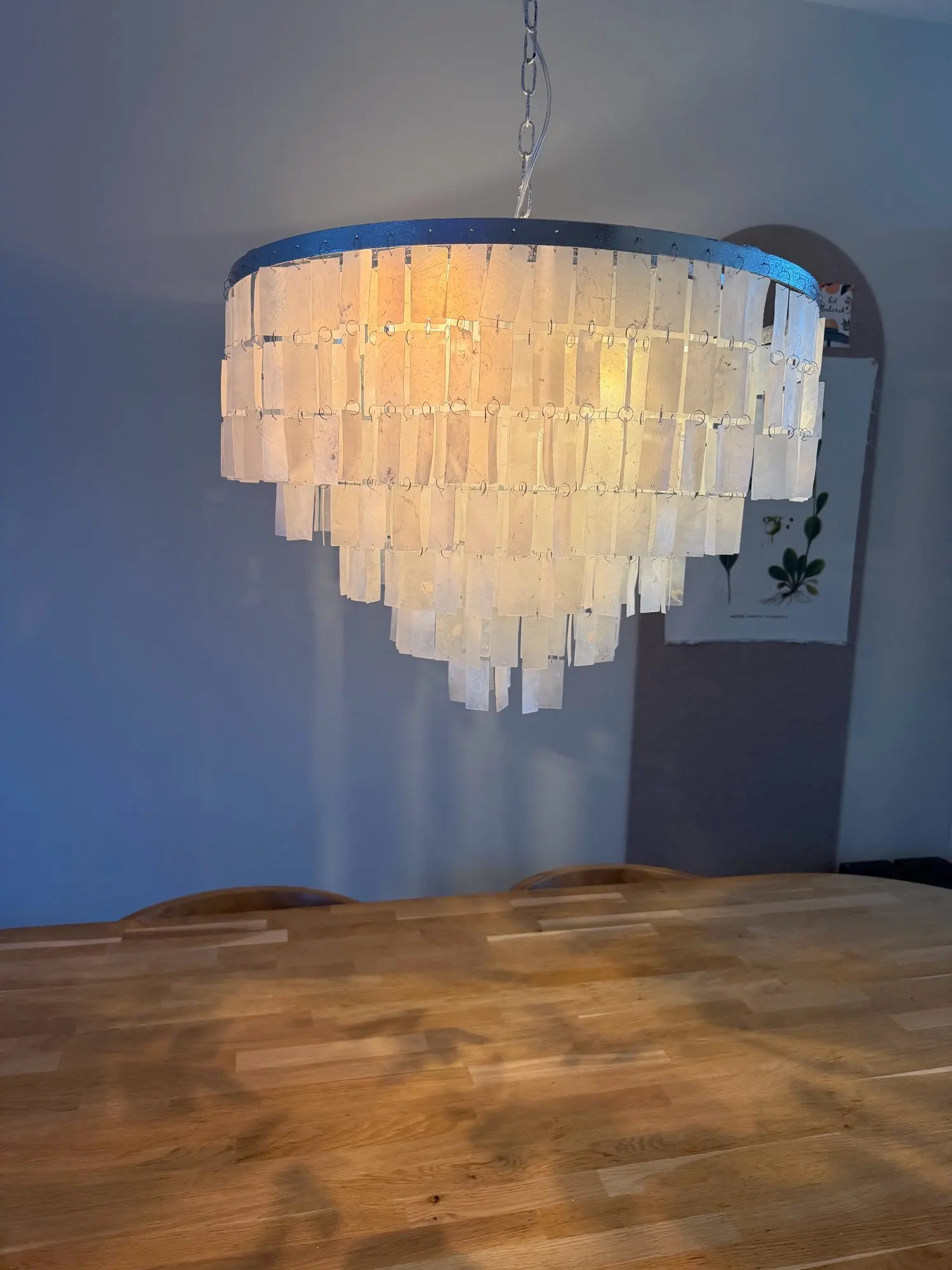 Boho Shell Tiered Chandelier