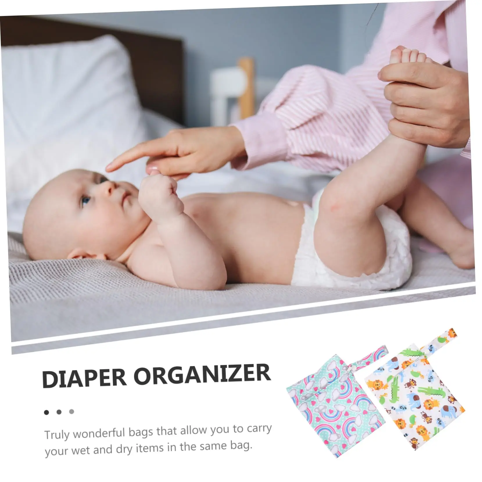 Wet Dry BagCloth Diaper Menstrua Waterproof Reusable Travel Beach Pool Daycare Soiled Baby Items Yoga Gym Bag  Wet Diaper Bags