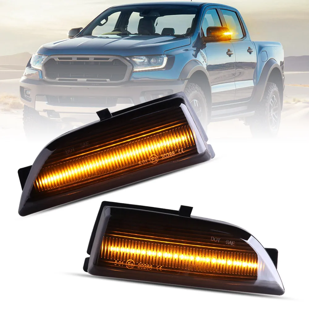 

Car Accessories,Amber LED Side Mirror Marker Light for Ford Ranger T6 2012-2019 Raptor Wildtrak & Ford Everest U375 UA 2015-2019