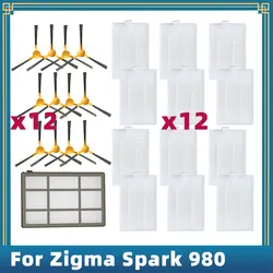 Zigma spark 980ロボット掃除機用スペアパーツ,サイドブラシ,HEPAフィルター,プライマリフィルター,アクセサリー