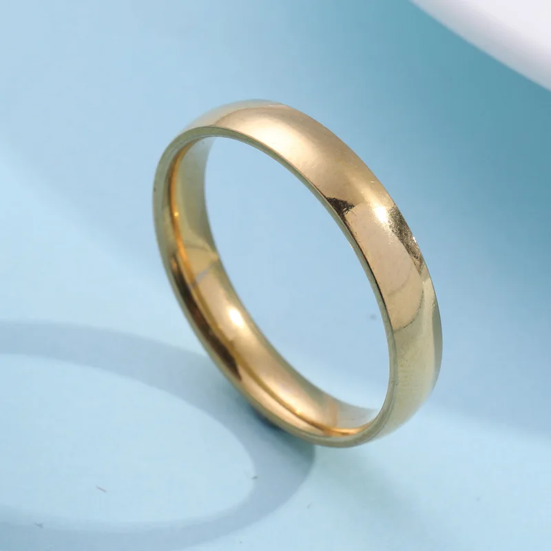 Einfache 6mm Titan Ring Frauen Männer Verhindern Allergie Hochglanzpoliert Hochzeit Ringe Edelstahl Paar Finger Schmuck Geschenke