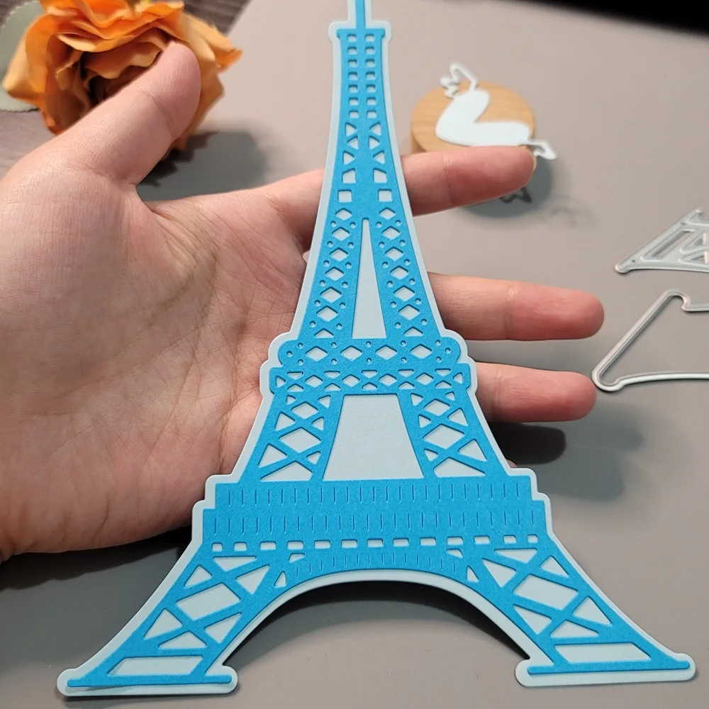 New Eiffel Tower Metal Cutting Dies Scrapbook Embossing Building Craft Die Cut Album Paper Card Making Tool Blade Punch Stencils