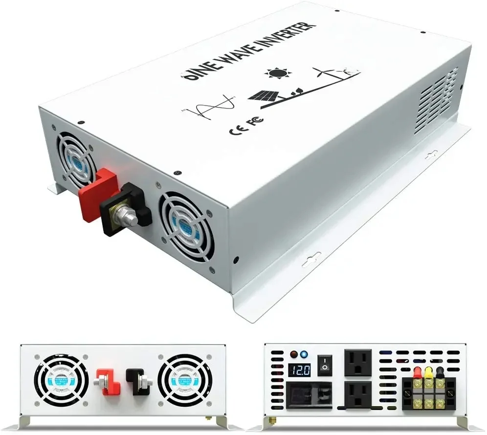Onduleur à onde sinusoïdale pure, 3000W, 24V, 220V, éolienne solaire, convertisseur 12V, 36V, 48V, 72V, 96V DC en 120V, 230 V, 240V AC