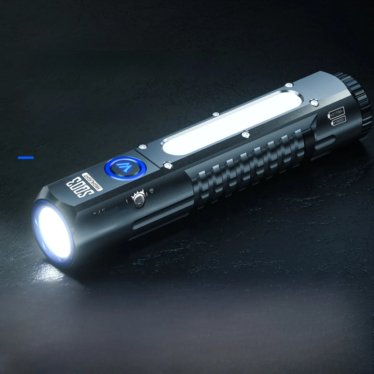 Warsun Outdoor 2000 Lm Emergency Small Portable Tactical Type C Rechargeable Torch COB LED Flashlight with Magnet