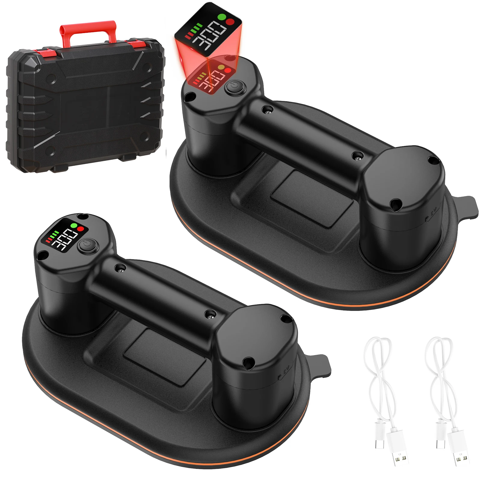 Electric Handheld Crane 300KG Load Vacuum Suction Cup Dual Motor Industrial Grade Heavy Duty Vacuum Lifter for Glass Wood Stone