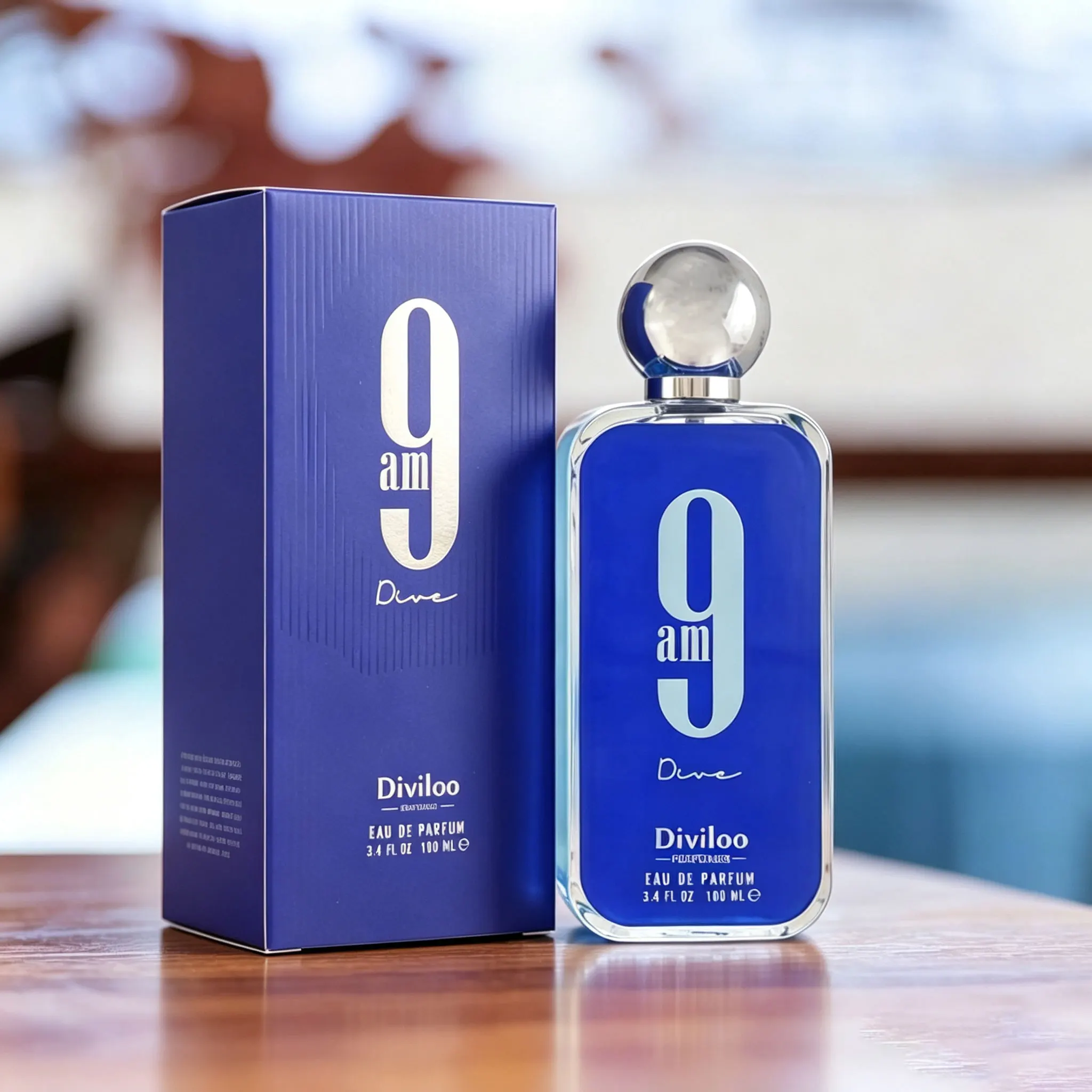 Perfume Diviloo 9 AM, con notas frescas y elegantes y una fragancia duradera, es una elección ideal tanto para el día a día como para una cita