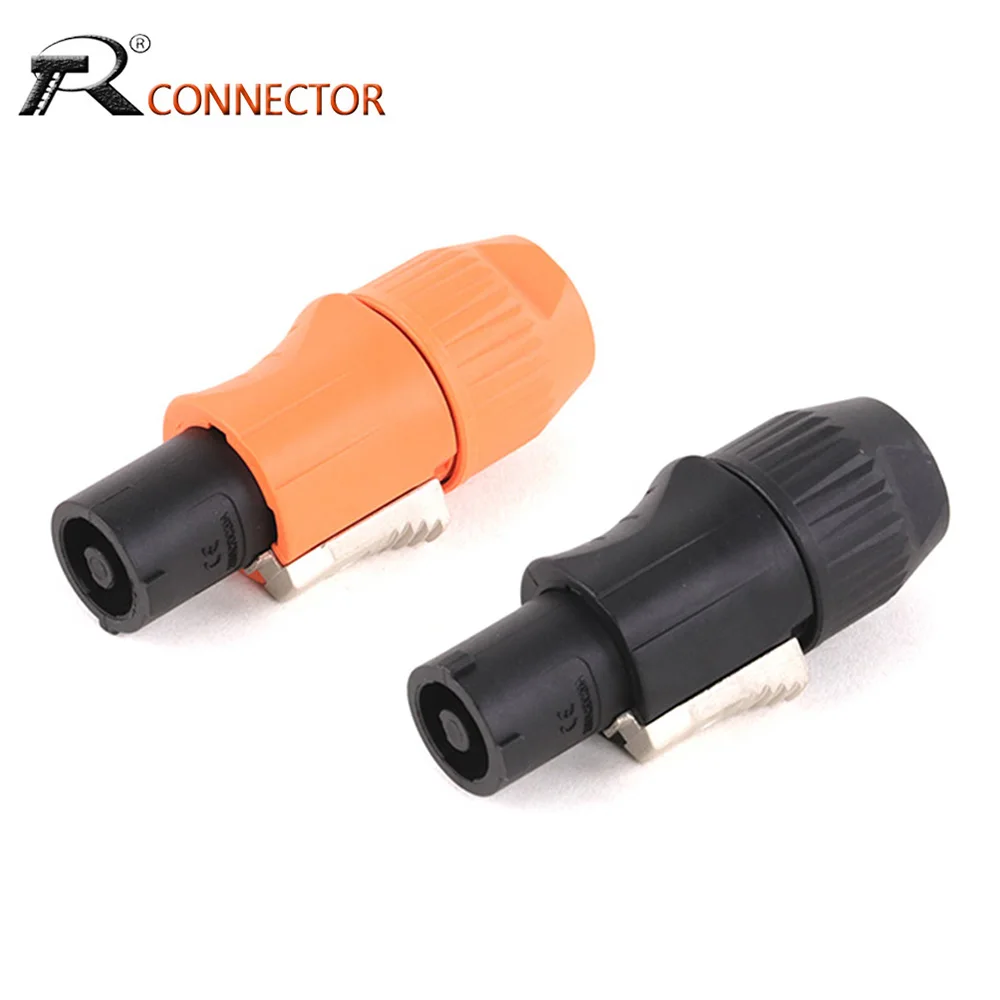 12pcs 3Pins Powercon Speaker Chassis Connector Terminals Male Plug for Electric Drill LED Screen Stage Lighting Power IP65