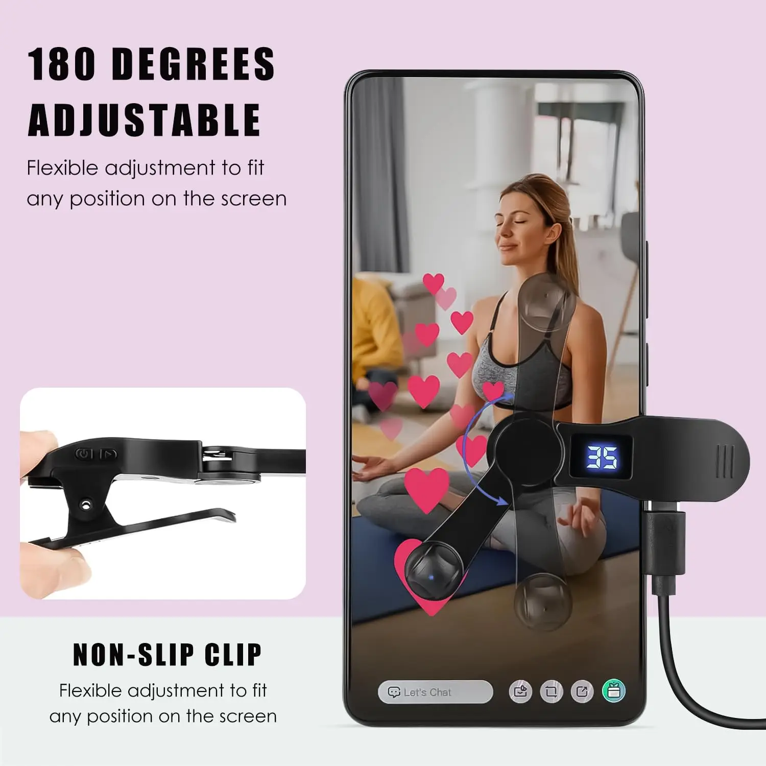 

Auto Clicker for Phone Screen, Precise Click Tool with Digital Display, Adjustable Speed Tapper for Live Streaming, Gaming, Shopping, and Task Automation