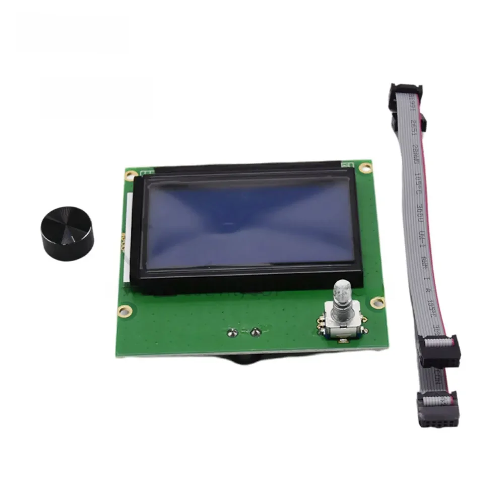 Kreatywność 3D 12864 wyświetlacz LCD RAMPS inteligentna niebieska tablica panelu sterowania z akcesoriami kablowymi dla Ender 3/CR-10 — zdjęcie 2