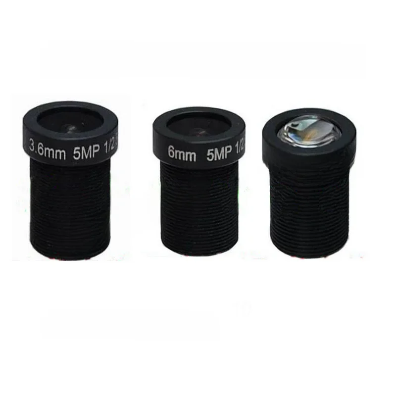 5mp 3,6 mm 6 mm 8 mm kamera cctv obiektyw płytki megapikselowy HD 1/2,5 "M12 mocowanie do kamery CCTV/IP — zdjęcie 2