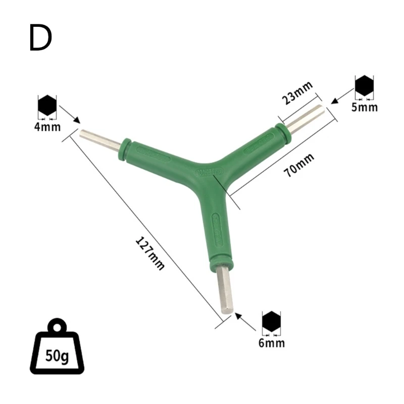 3 Way Hex Wrench Spanner Y-Type Bicycle Repair Tools Trigeminal Allen-Hex Socket Multifunctional Biking Maintenance Tool