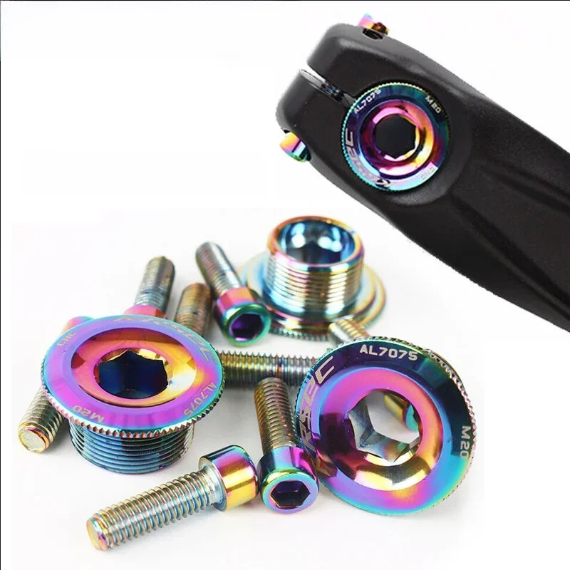 AliExpress M15/M18/M20 Crank Cover Screw Cap M20 MTB Crankset Cover Aluminum Road Bike Crankset Arm Bolt Mountain Bike Parts Accessories