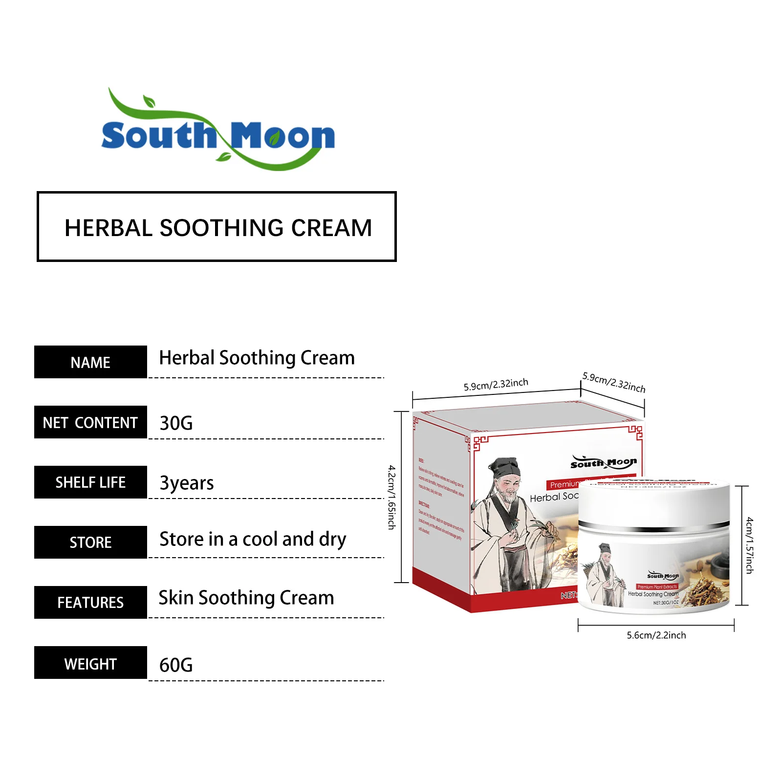 Crema per la cura delle erbe Lenisce il rossore del prurito Allevia l'inconforto della pelle Allevia l'irritazione Idratare Idratare Soluzione per il trattamento della pelle