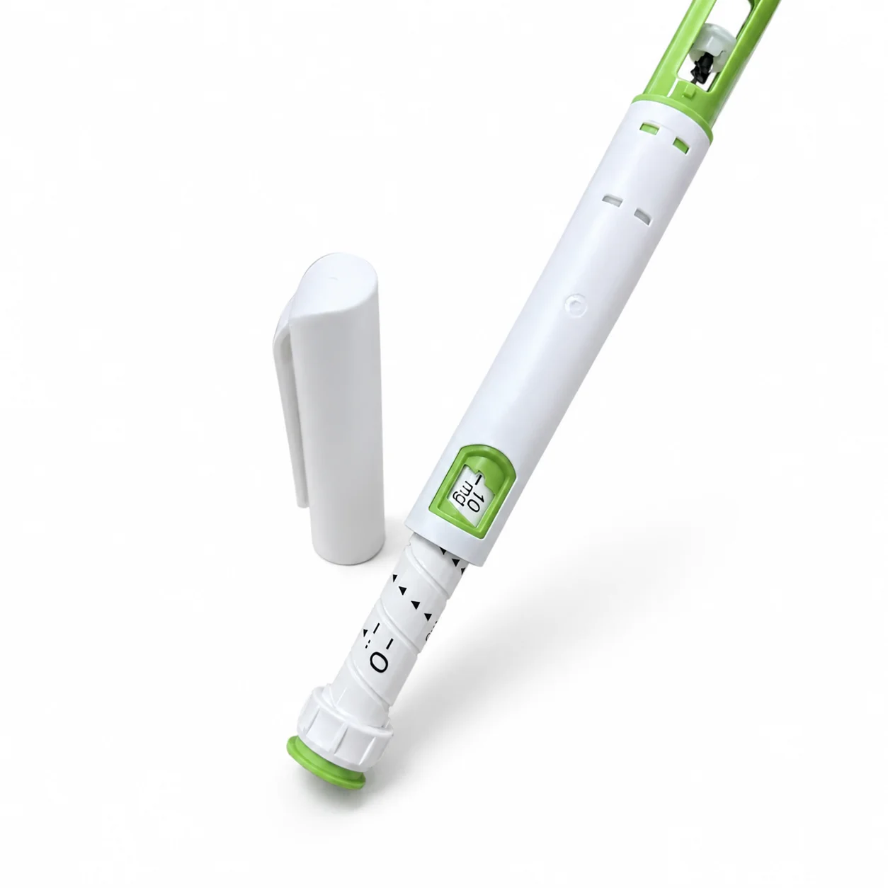 5mg 10mg Dose-adjustable Plastic Green Disposable Injection Pen, Fits 3ml Cartridge Injection Pen for Personal Care Use