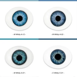 Witdiy handmade boat-shaped (oval) exquisite lifelike glass eyes SD, BJD, OB, reborn doll accessories 12/14/18/20/22/24mm