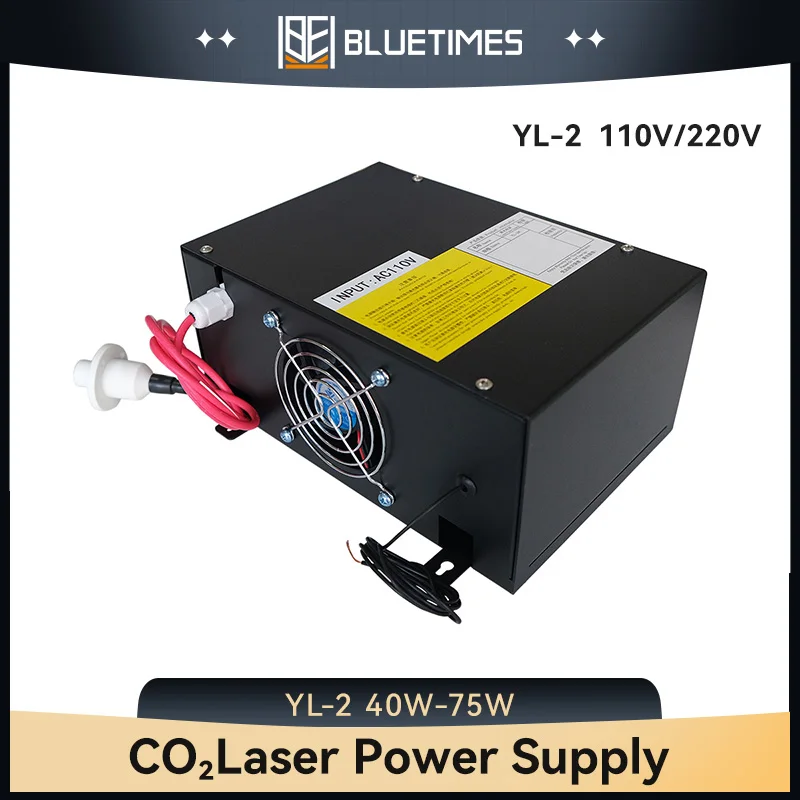 BLUETIMES Yongli YL-2 Laser Power Supply Source 40W-75W For Yongli A1s/T0/T2 /H1 Laser Tube And Cutting Engraving Machine