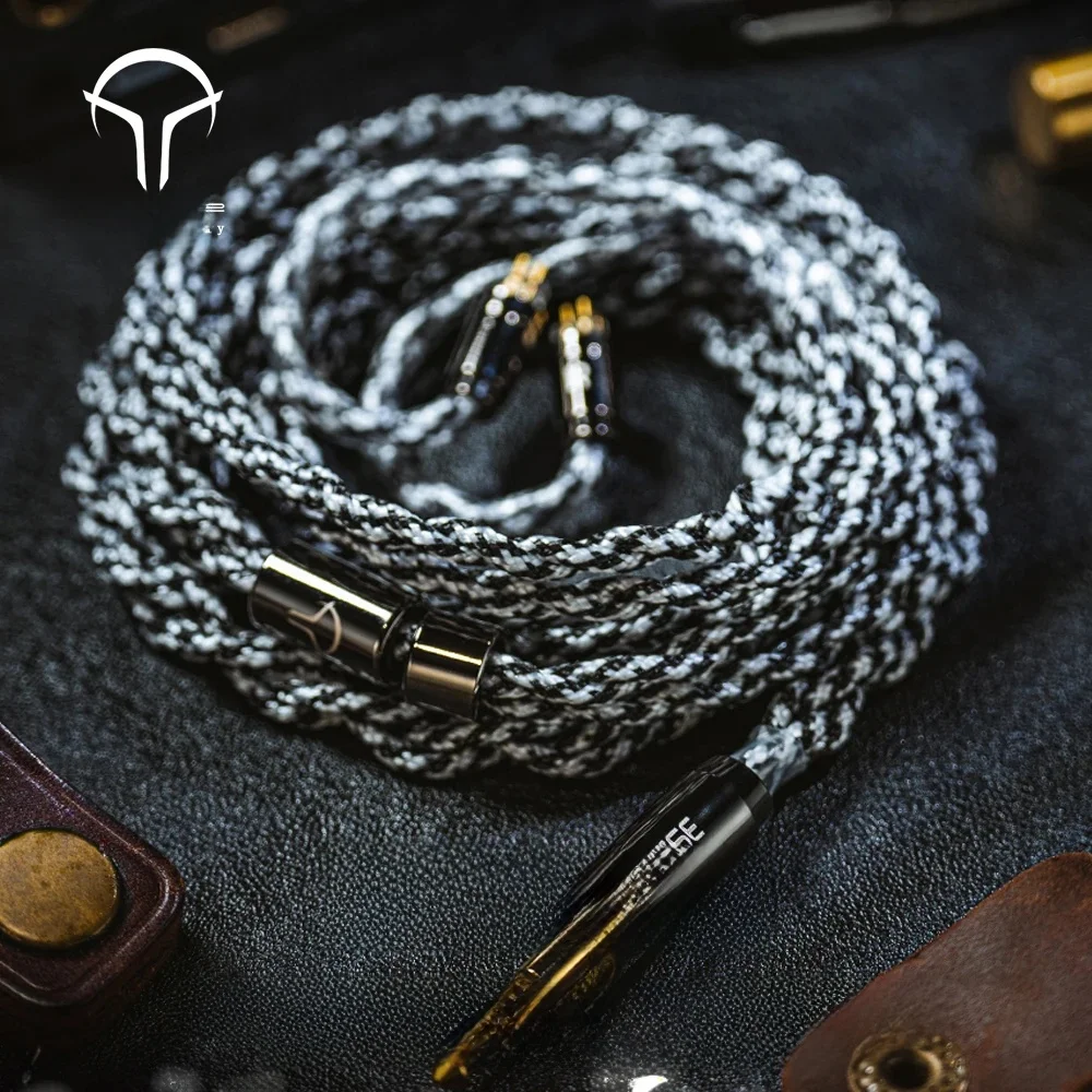 Yongse Venom New Arrival wysokiej czystości 4-żyłowy 6N posrebrzany kryształowy miedziany kabel do aktualizacji słuchawek — zdjęcie produktu 6