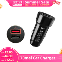 70mai Dual USB Car Charge Mini 2 USB Port 70mai Car Charger 70MAI Dual USB Car Adapter for All 70mai Dash Cam A810 A500S A800S