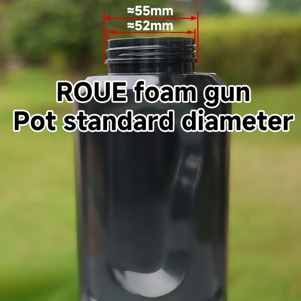 ROUE Car Wash Snow Foam Gun Special Bottle Anti-Slip Groove Surface ABS Plastic Suitable for High Pressure Washer Karcher Lavor