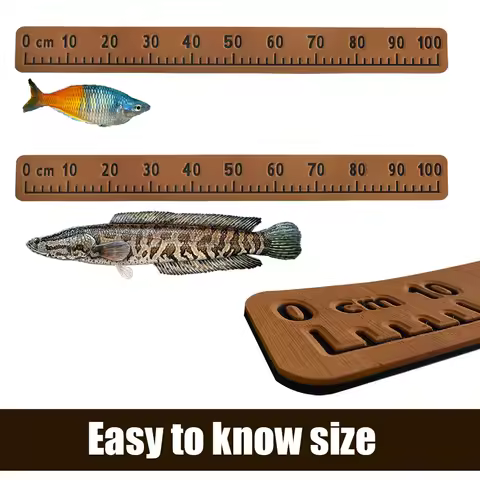 Fish Stick 100cm Deck Sail Boat Fishing Ruler Self-adhesive Fish Measuring Tool Accessories for Sailboats Kayak Waterproof Gray