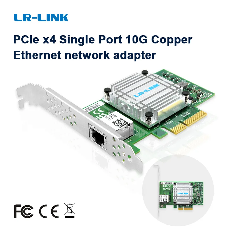 LR-LINK 6880bt 10gb placa de rede single-port rj45 ethernet adaptador com aquantia aqc107 chip pci-express x4 nic