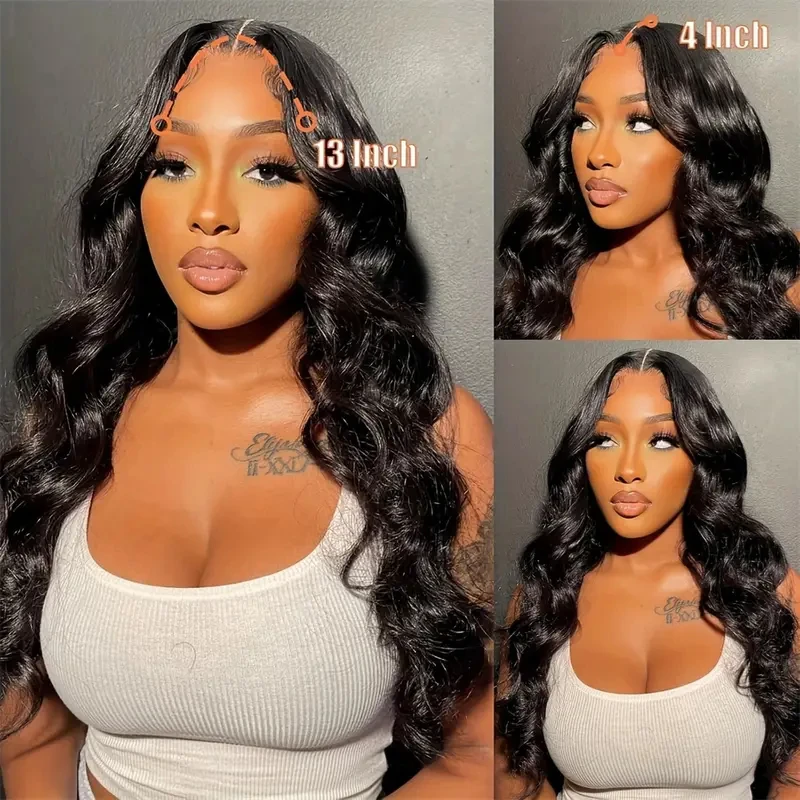 

Alimice Body Wave 13x4 Lace Human Hair Body Wave Human Hair Wig Glueless Human Hair Wigs for Black Women Pre Plucked
