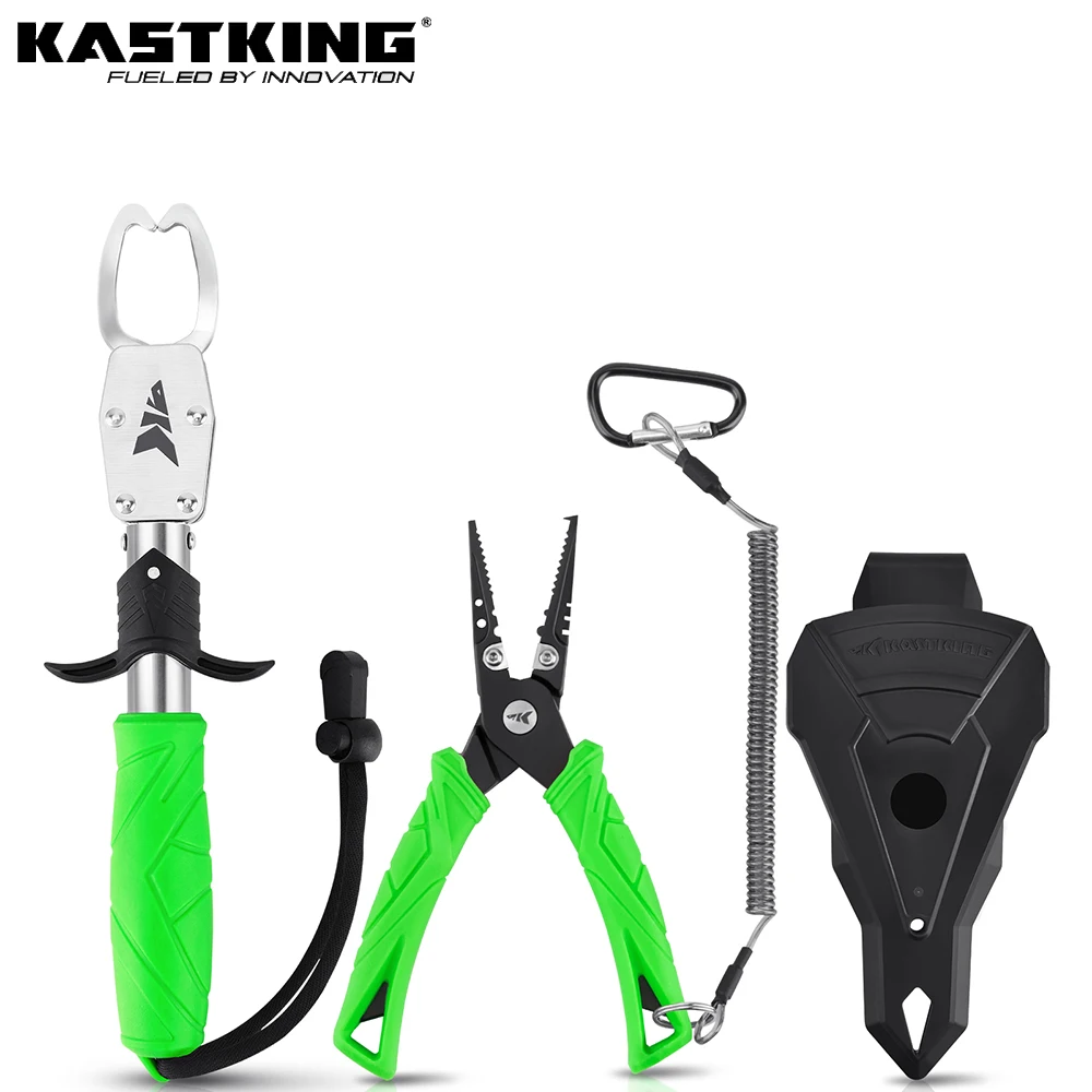 KastKing Fishing Pliers, Fish Lip Gripper or Fish Scale Combo Saltwater Resistant Fishing Tools Line Cutter Hook Remover