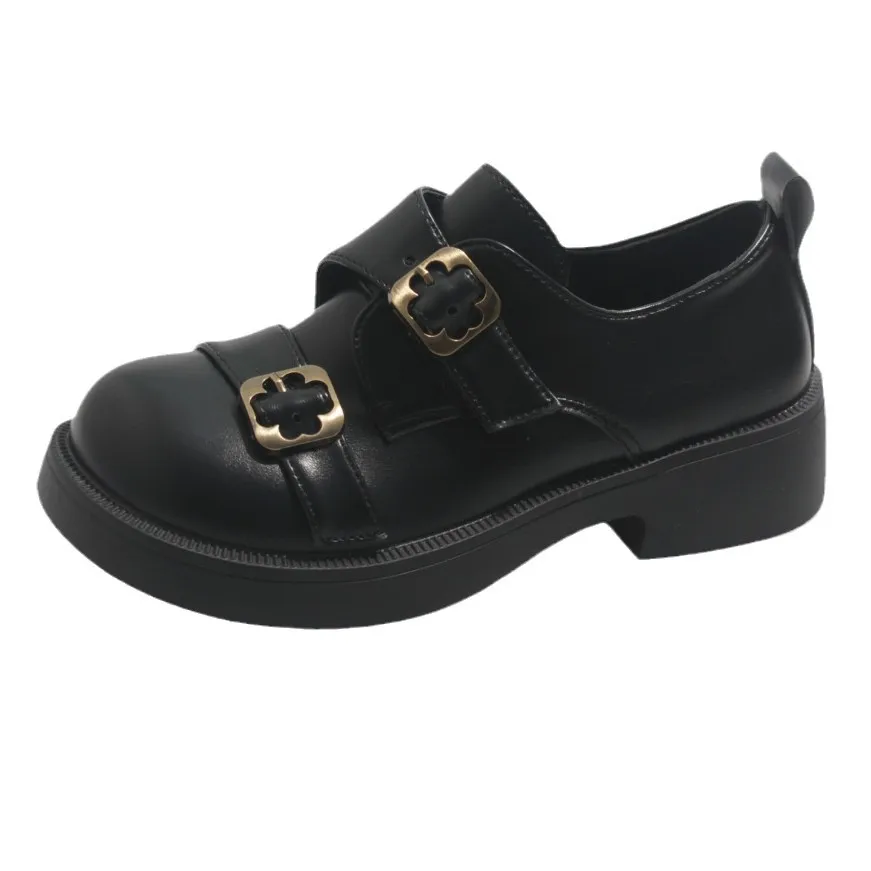 

Multi-Buckle Brogue Loafers for Women Unique Design Slip-On Shoes Casual Stylish Flats