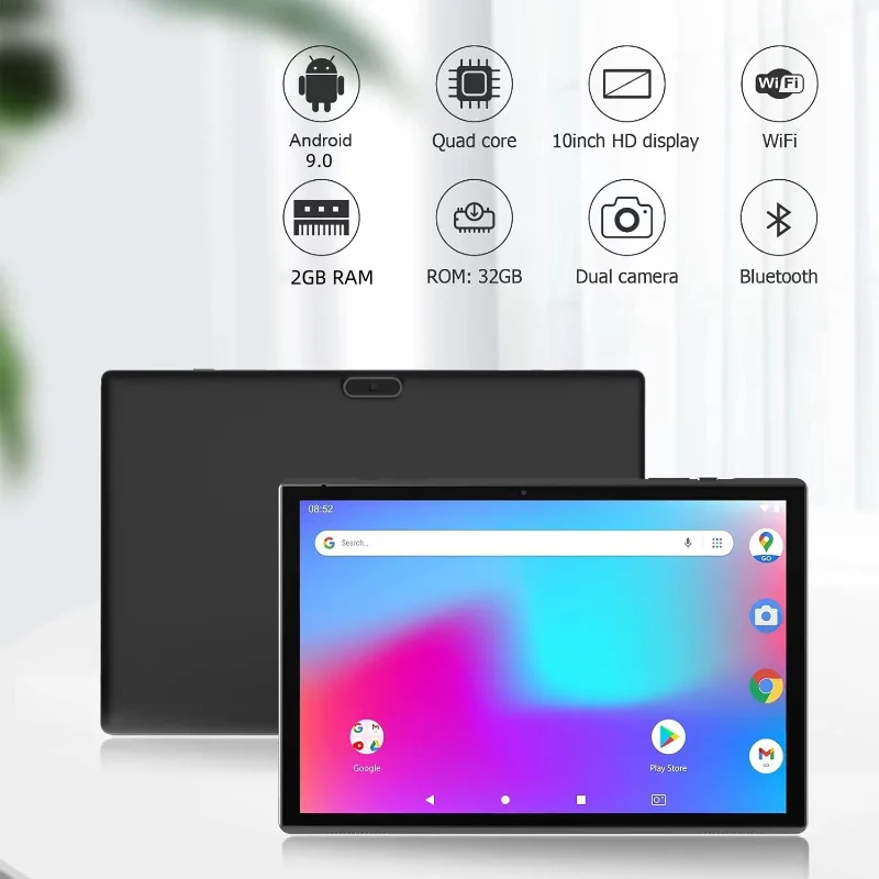 

Hot Sales 10.1 INCH Android 9.0 WIFI Tablet 2GB RAM 32GB ROM RCT Dual Camera Quad Core 1920 x 1200 Pixels Screen 5000mAh Battery