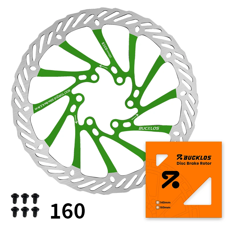BUCKLOS G3 Fahrrad Rotor 160mm 180mm 203mm Fahrrad Bremsscheibe Atmungsaktive Fahrrad Bremsscheibe Langlebig Straße MTB Rotor
