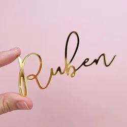 Single Name/Word Cake Charm,custom name birthday cake decoration，wedding cake topper,acrylic letter name decoration