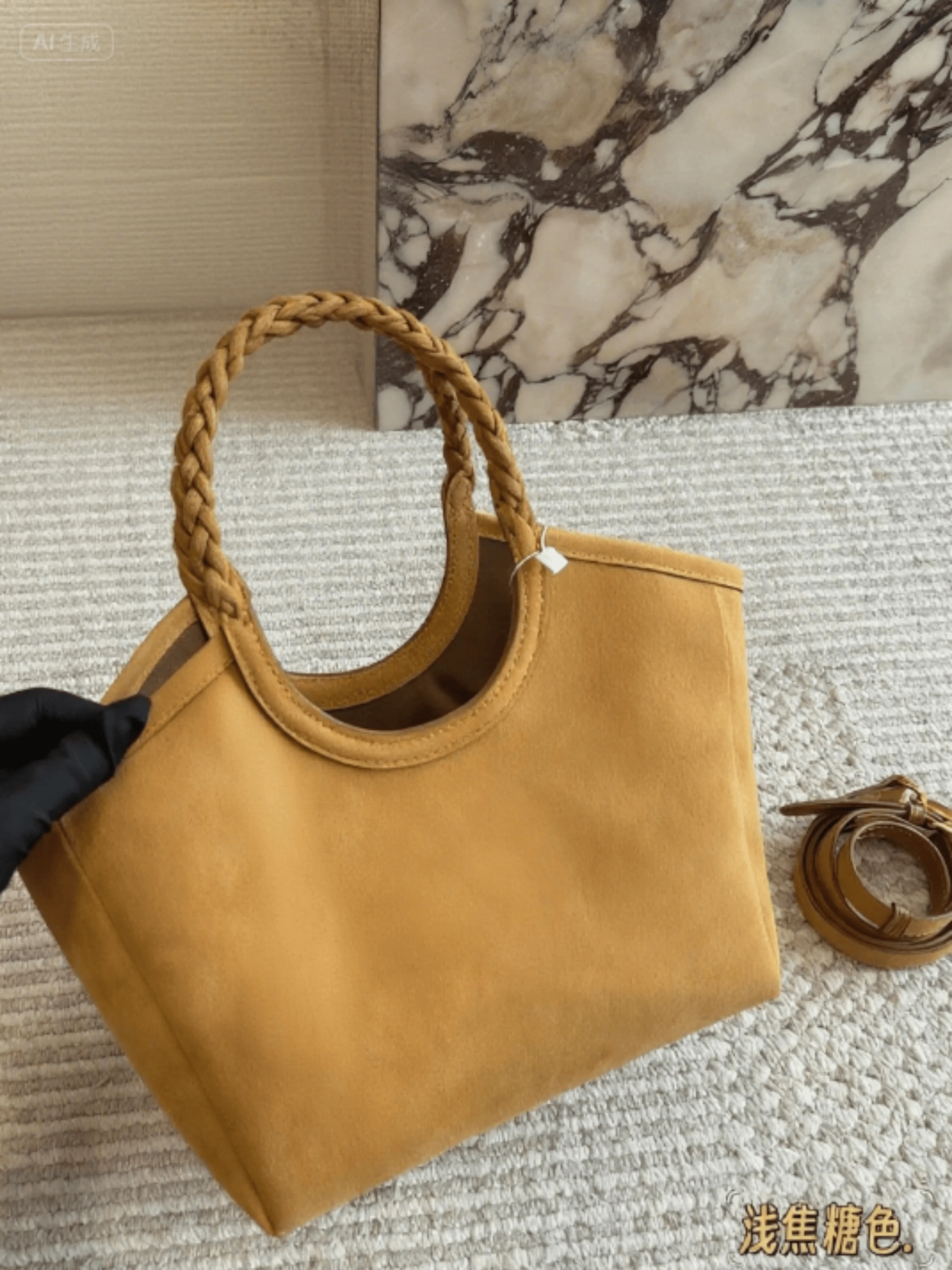 

2025 женская большая сумка, новая модная большая вместительная ретро простая однотонная универсальная прочная женская сумка 22*17 см