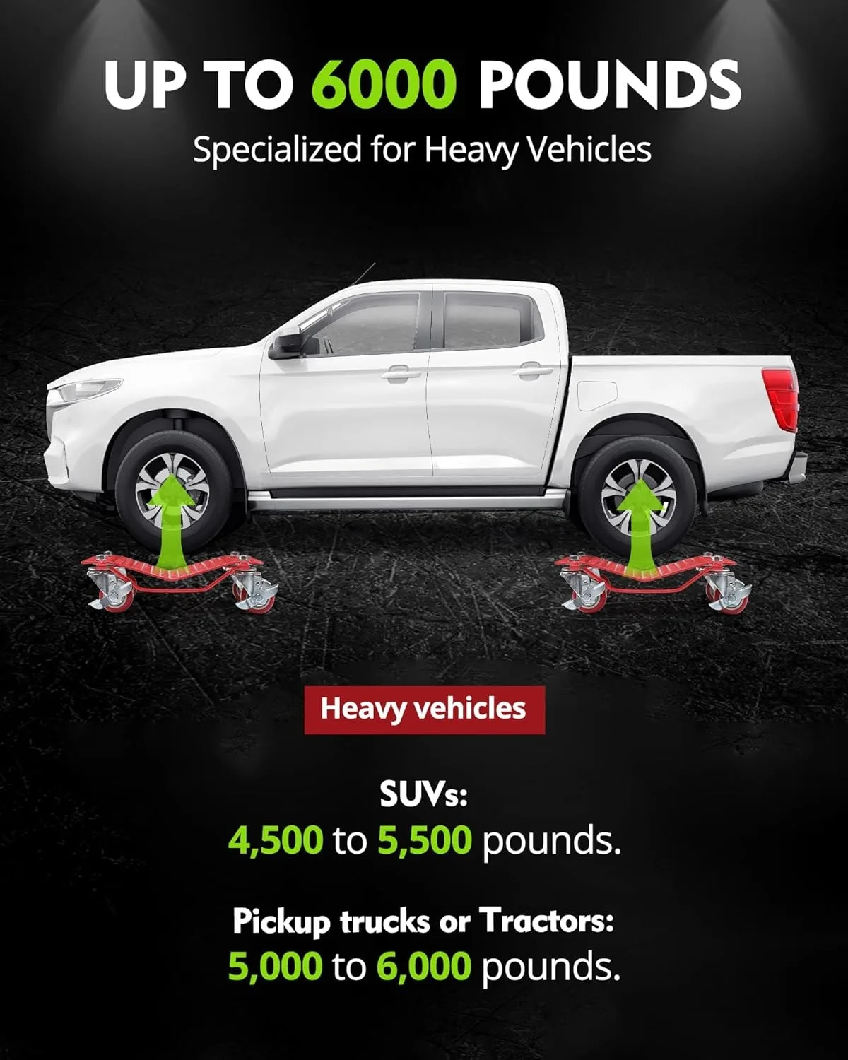 Car Wheel Moving Dolly Tire Wheel Dolly Carbon Steel Car Mover with Antiskid Plate 360 Degree Rotatable Wheel for Auto Repair