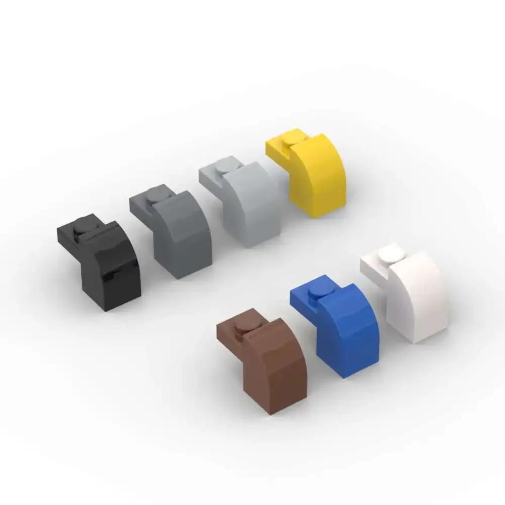 MOC 10 pièces 6091 incurvé 2x1x1 blocs de construction Kit 32807 pente avec goujons encastrés briques jouets éducatifs enfants cadeaux d'anniversaire