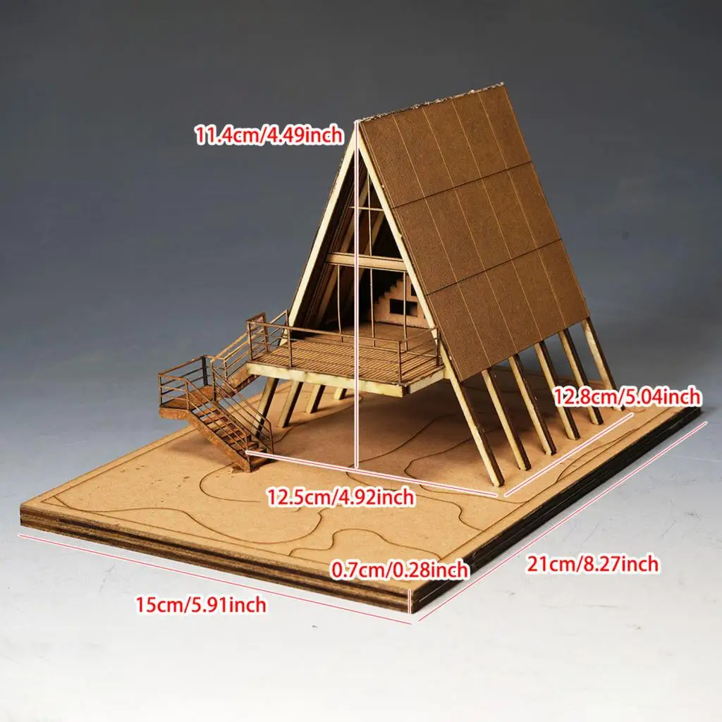 Villa-Modellbausatz im Maßstab 1 72, Mini-Haus, DIY-Handwerk, Landschaft, Baumaterialien für Diorama, Sandtisch, Layout, Mikro-Landschaftsdekoration
