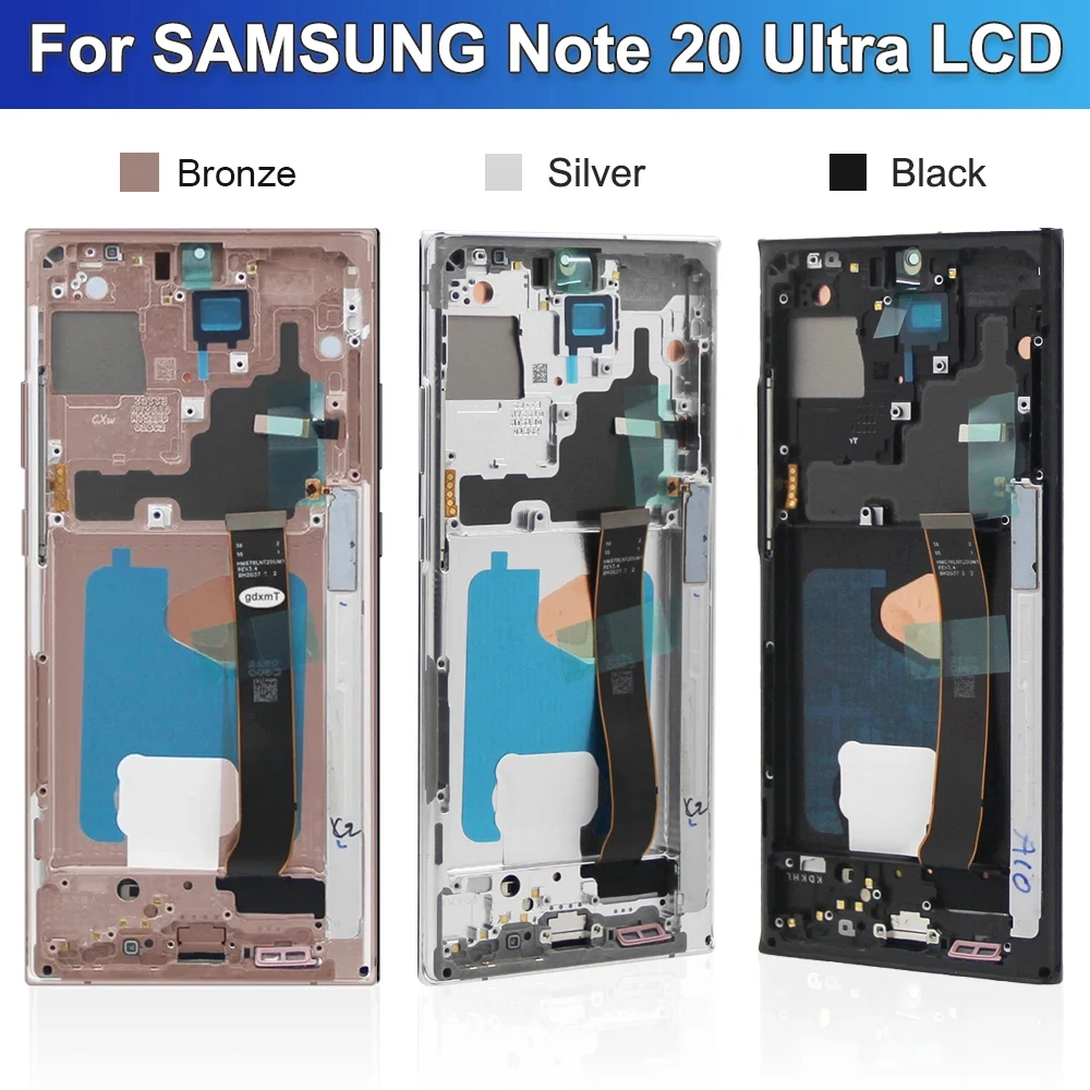 AMOLED Note 20 Ultra Screen Assembly for Samsung Galaxy Note20 Ultra 5G N985F N986B Lcd Display Digital Touch Screen with Frame