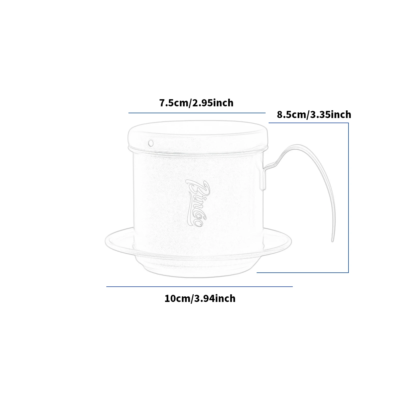 منقط القهوة الفيتنامية المحمولة صانع القهوة المنقط للمقهى التخييم بار الصحافة كوب دليل المساعدة الدائم صب على هدية #6