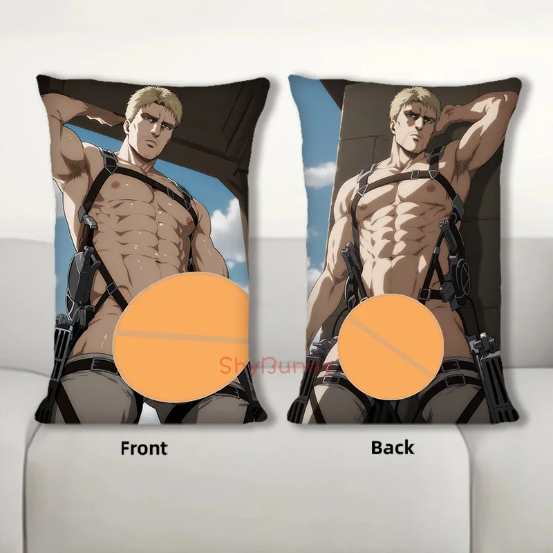 

Dakimakura Reiner Braun Anime Body Pillow Cover Sofa Cushion Double-side Print Throw Pillow Case 40X60cm