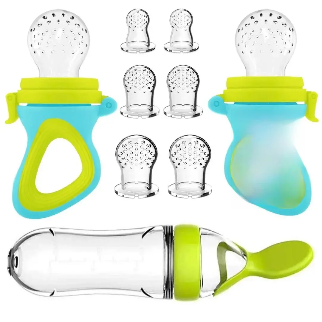 Recém-nascido Silicone Squeezing Mamadeira, Chupeta do bebê, Colher De Arroz, Alimentador De Cereais