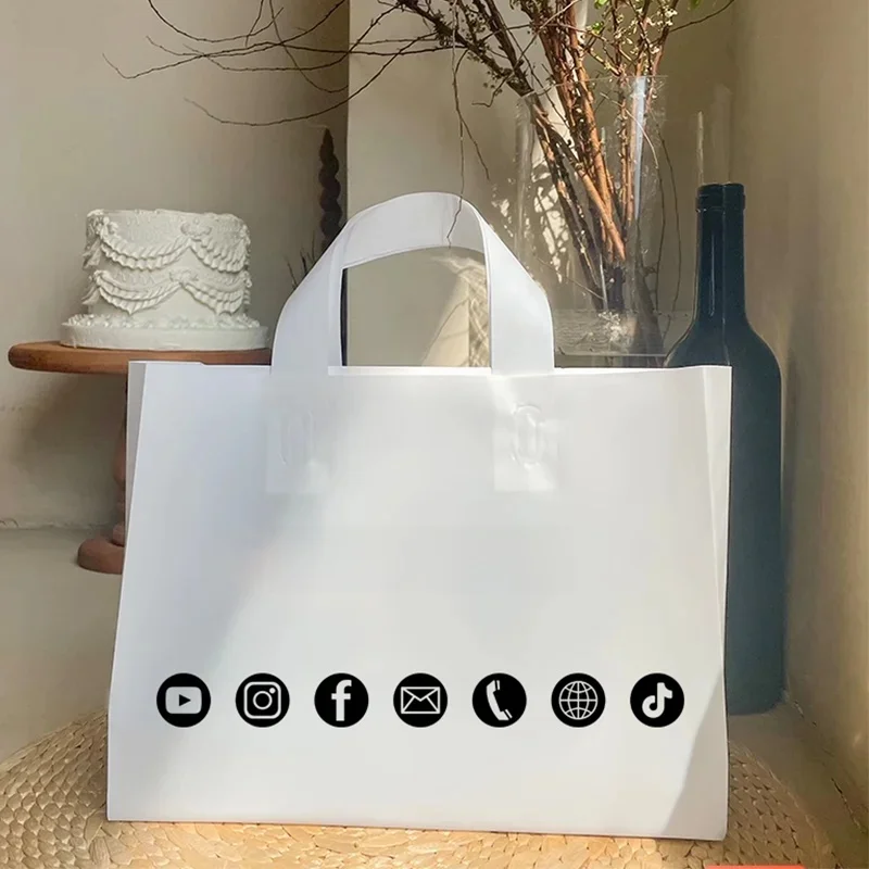 50 stuks op maat gemaakte matte bruiloft cadeauzakjes festival evenement show boodschappentassen kleding productverpakking zakken afdrukken logo - afbeelding 2
