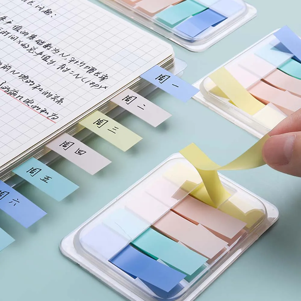 Morandi Solid Color Index Memo Pad Sheets Sticky Notes To Do List Planner Sticker Stationery Page Flag School Office Supplies