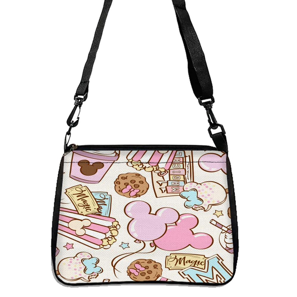 Colorful Ice Cream Print Crossbody Bag, Fashionable Shoulder Bag, Double-sided Printed Shoulder Bag Daily Casual Bag 5.21