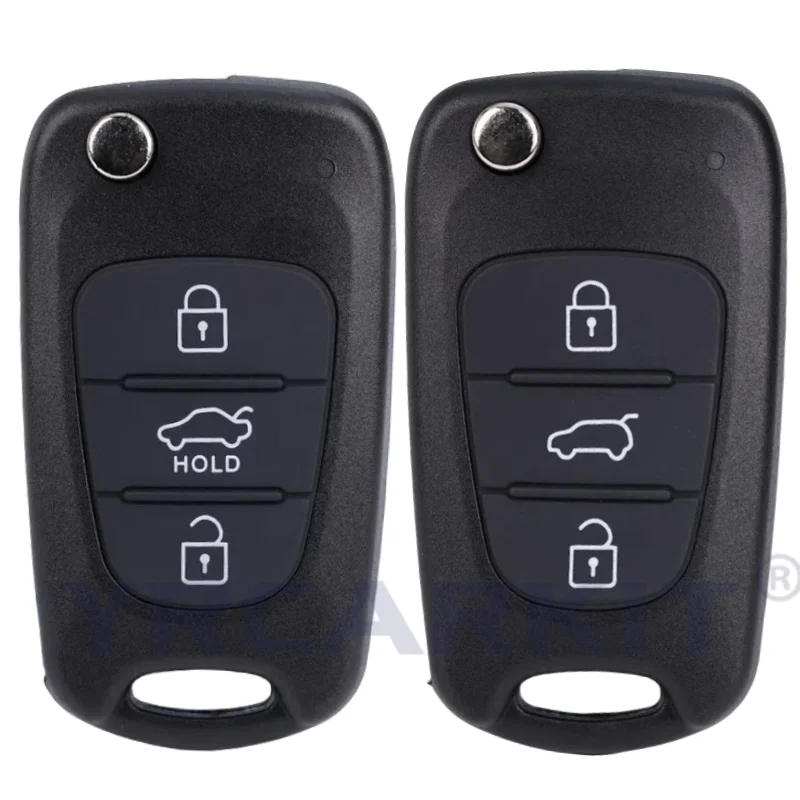 Replacement Remote Car Key Shell 3 BT Flip Folding Key Case For Kia K2 K5 Rio 3 Picanto Ceed Cerato Sportage For Hyundai