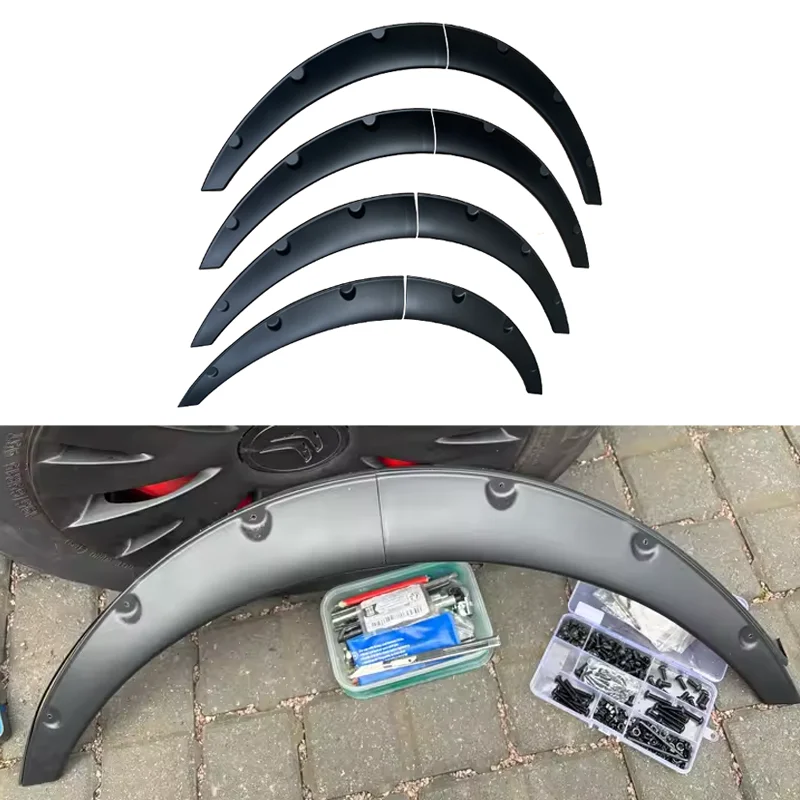 8X Car Fender Flares Universal Wide Body Wheel Arches For Toyota Honda Nissan Audi Acura BMW BYD Chevrolet Dodge SUV Pickup