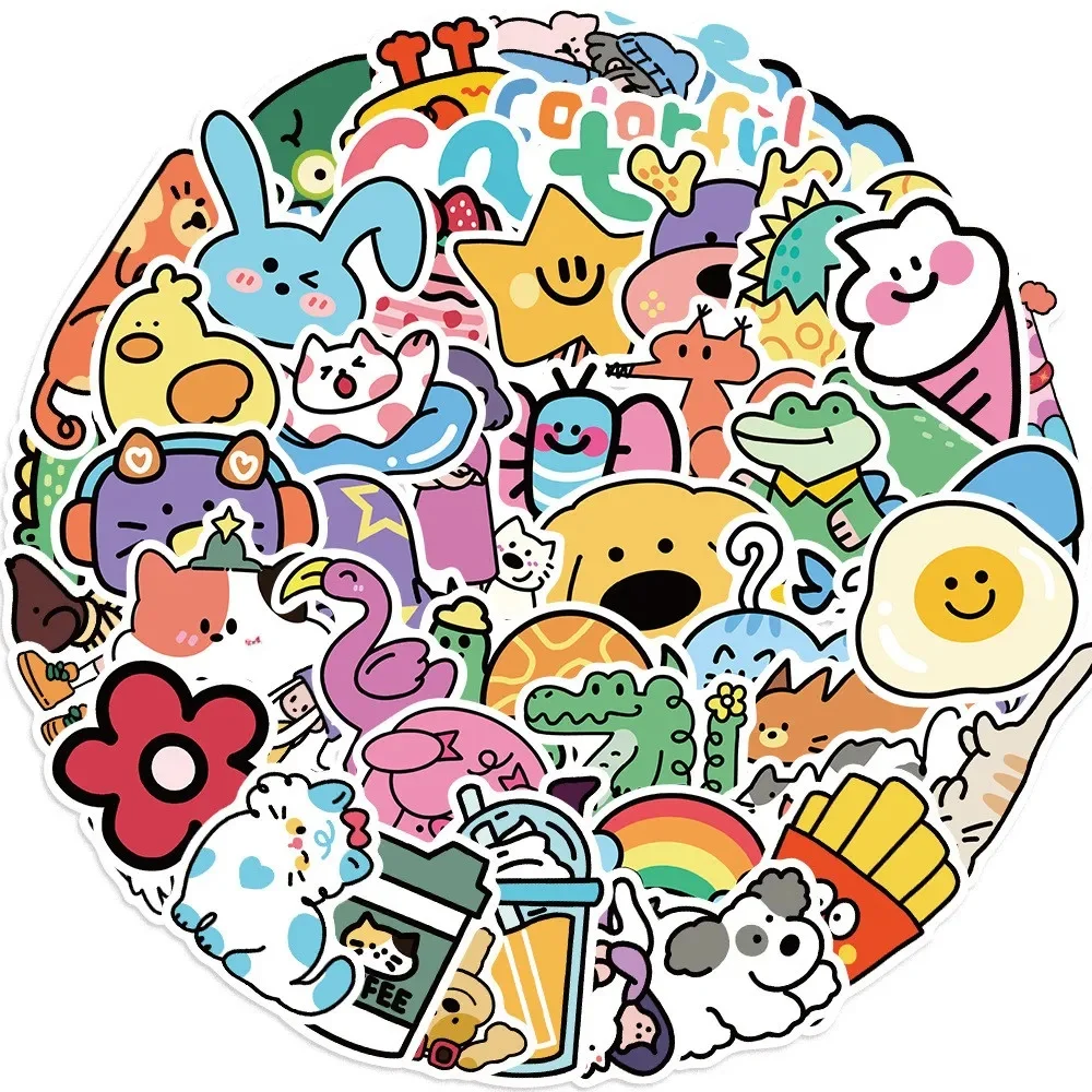 AliExpress 50PCS Cartoon Hand Drawn Children Planet Graffiti Stickers for Bicycle Hand Account Pencil Case Decals