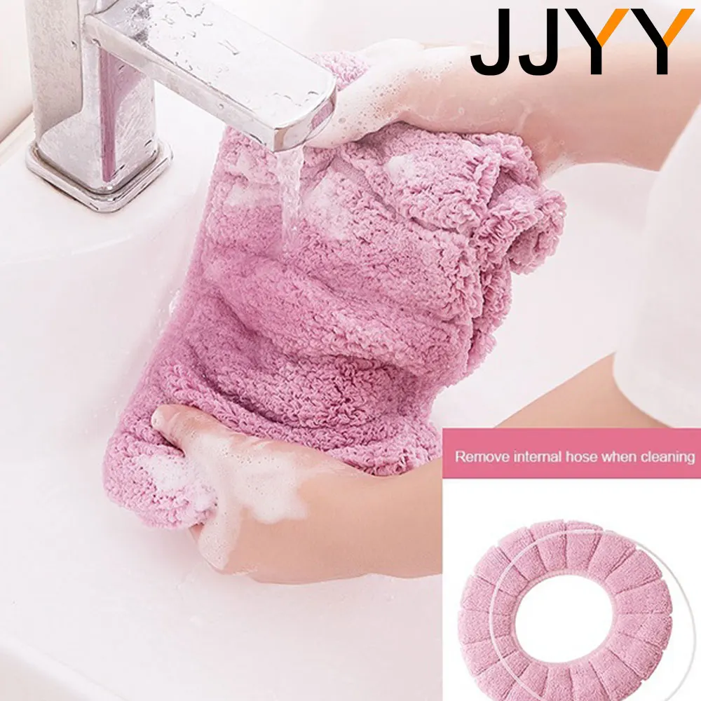 JJYY New Universal Warm Soft Washable Toilet Seat Cover Mat Closestool Toilet Lid Cover