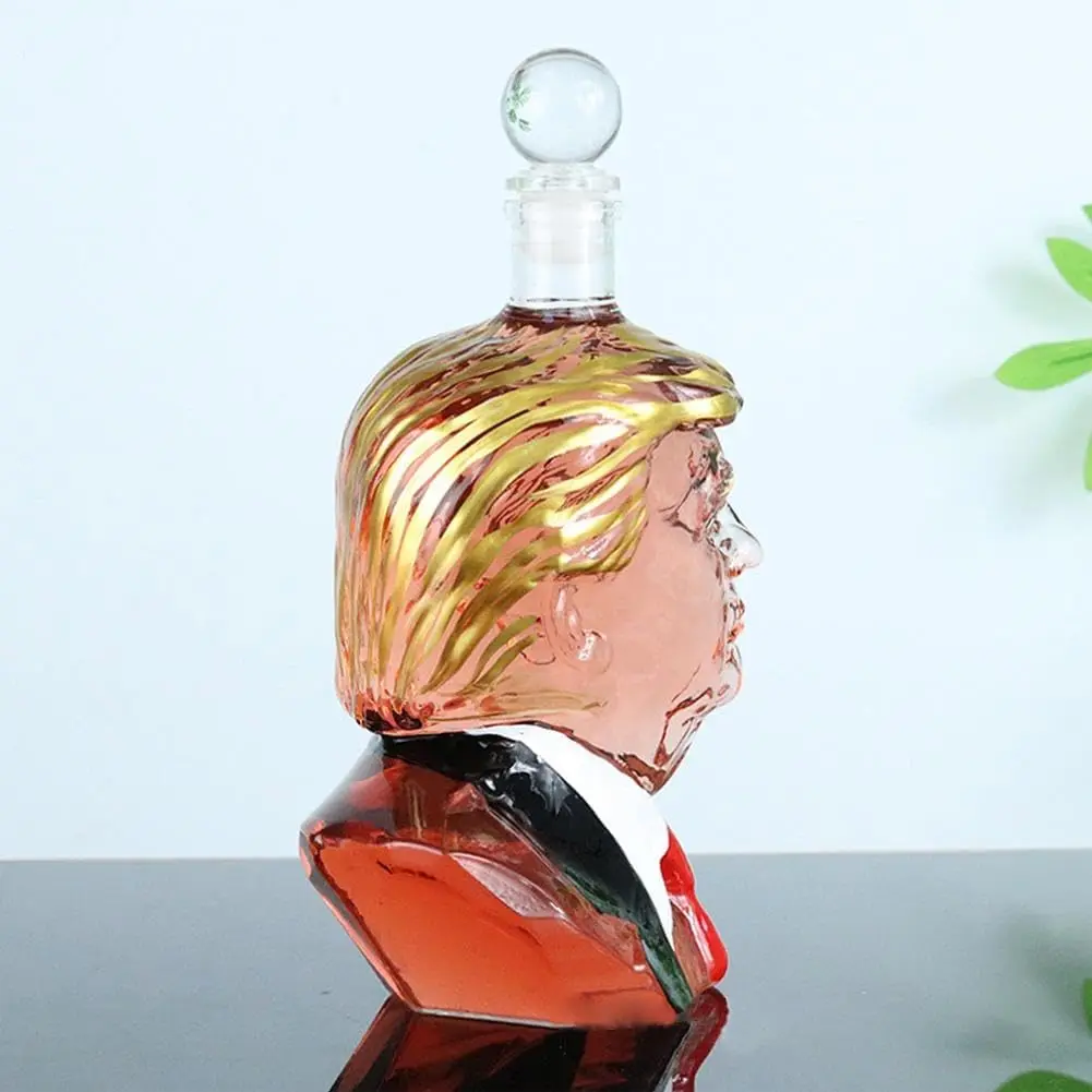 

Funny T-Rum Whiskey Bottle, 2025 New Glass Decanter for Wine and Whiskey Decanter Set, Creative Whiskey Decanter Gifts for Men