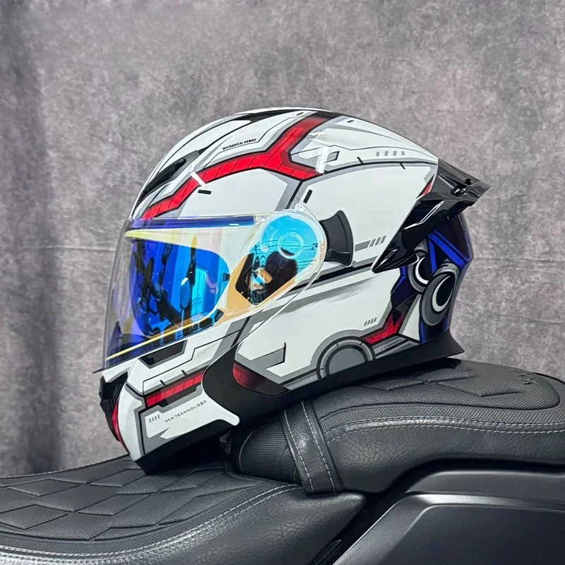 Hoge kwaliteit DOT Motorhelm Vier Seizoenen Motocross Racing Modulaire Flip Up Casco Moto Heren Dames Off Road Helm Onmaskerd - afbeelding 2
